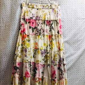 Floral maxi skirt. Boho/peasant style